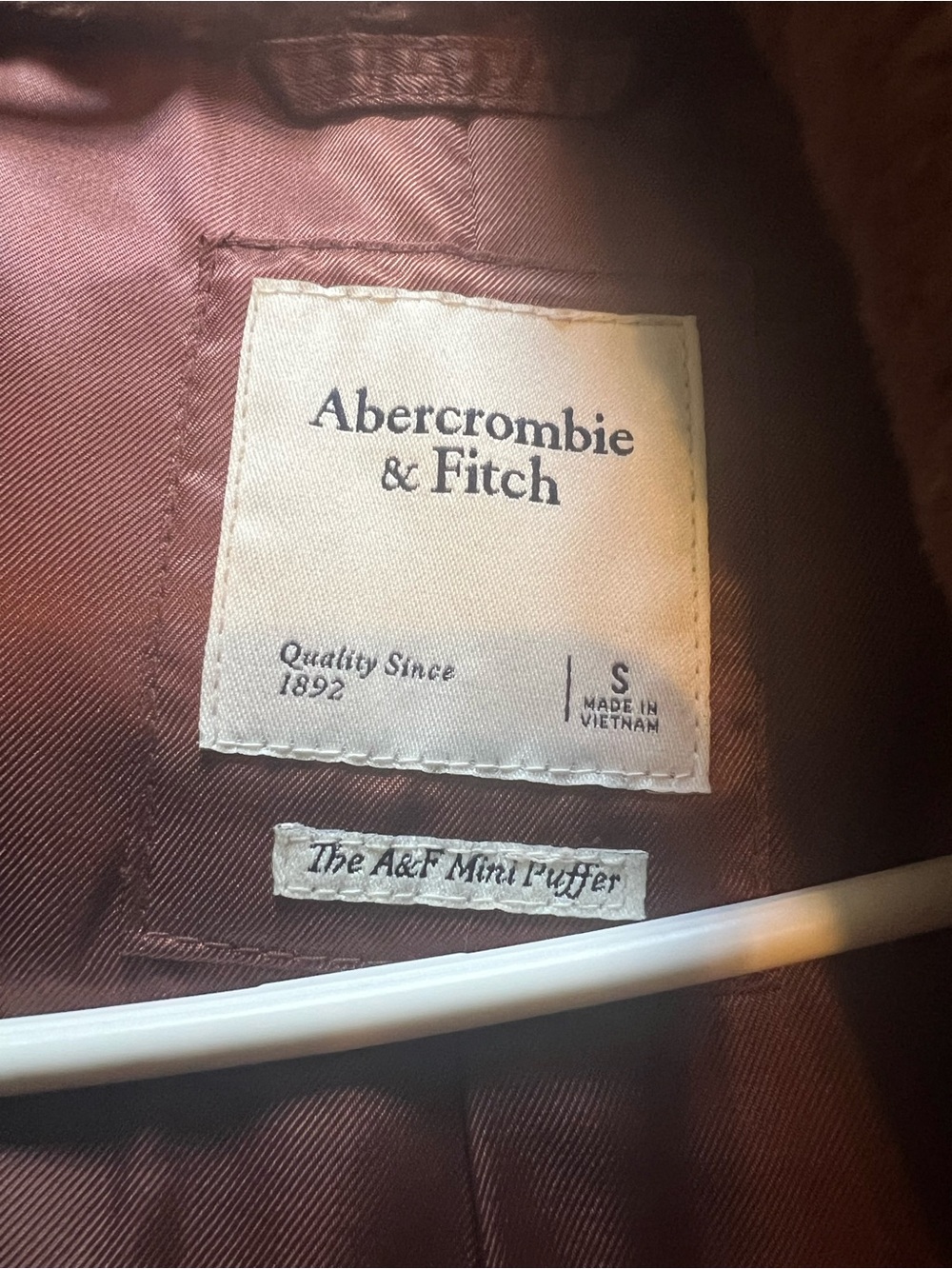 Abercrombie & Fitch Chocolate Brown Faux Fur Puffer Coat - Picture 4 of 4